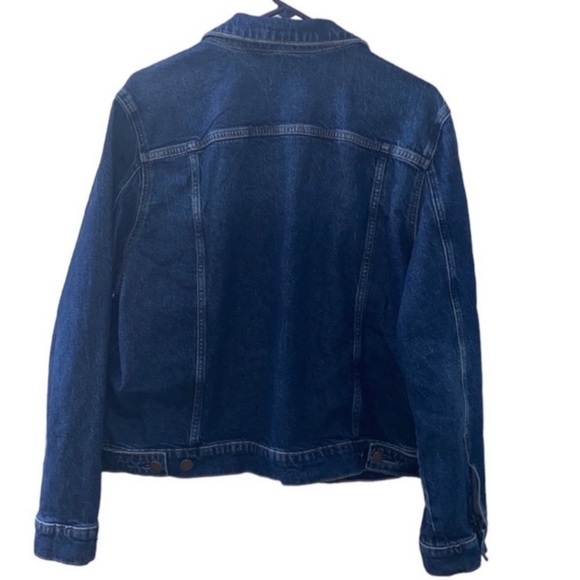 a.n.a Midweight Stretch Denim Button Blue Jean Jacket Dark Rinse Plus Size XXL - Picture 6 of 13